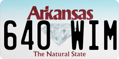AR license plate 640WIM