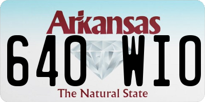 AR license plate 640WIO