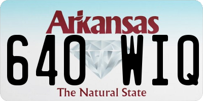 AR license plate 640WIQ