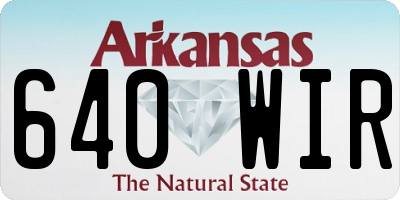 AR license plate 640WIR