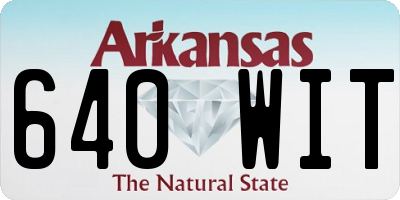 AR license plate 640WIT