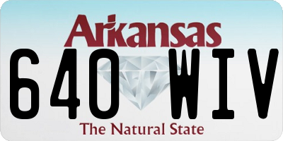AR license plate 640WIV