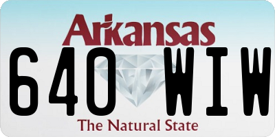 AR license plate 640WIW
