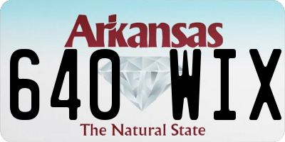 AR license plate 640WIX