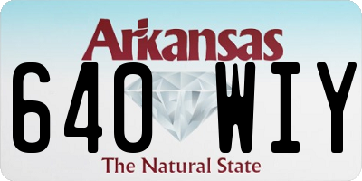AR license plate 640WIY