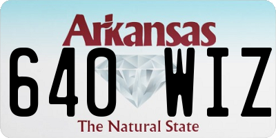AR license plate 640WIZ
