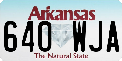 AR license plate 640WJA