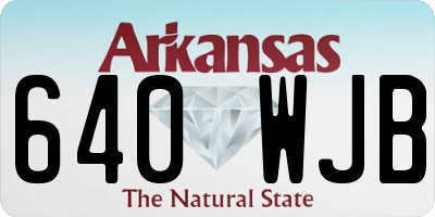 AR license plate 640WJB