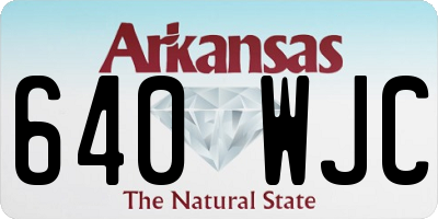 AR license plate 640WJC