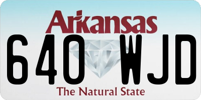 AR license plate 640WJD