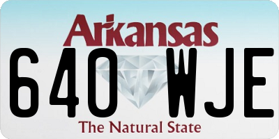 AR license plate 640WJE