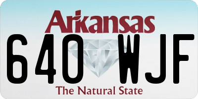 AR license plate 640WJF