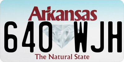 AR license plate 640WJH