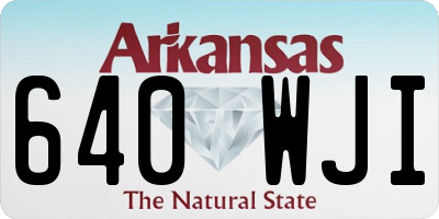 AR license plate 640WJI