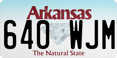 AR license plate 640WJM