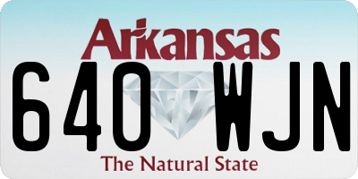 AR license plate 640WJN