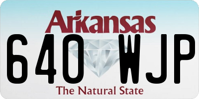 AR license plate 640WJP