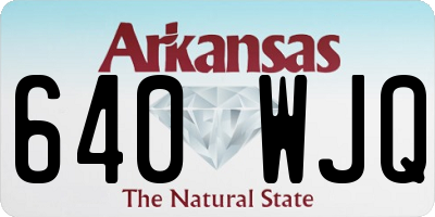 AR license plate 640WJQ
