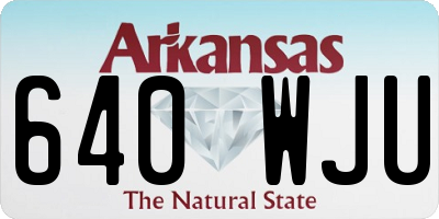 AR license plate 640WJU