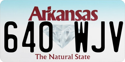 AR license plate 640WJV