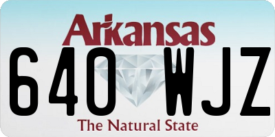 AR license plate 640WJZ