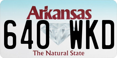 AR license plate 640WKD