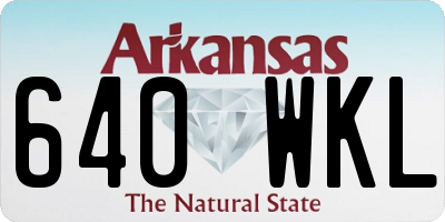 AR license plate 640WKL