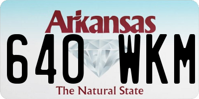 AR license plate 640WKM