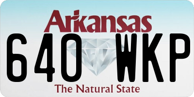 AR license plate 640WKP