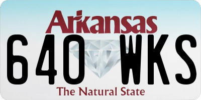 AR license plate 640WKS