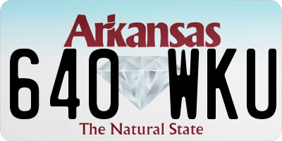 AR license plate 640WKU