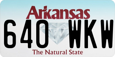 AR license plate 640WKW