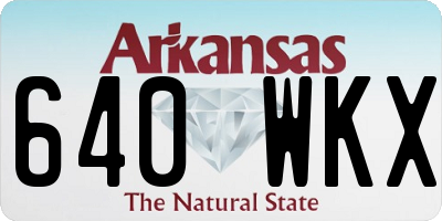 AR license plate 640WKX