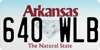 AR license plate 640WLB