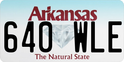 AR license plate 640WLE