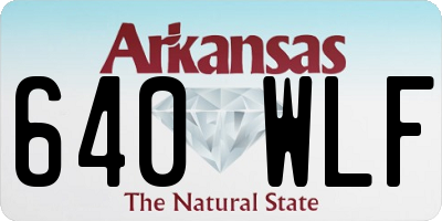 AR license plate 640WLF