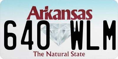 AR license plate 640WLM