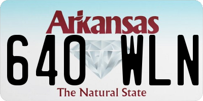 AR license plate 640WLN