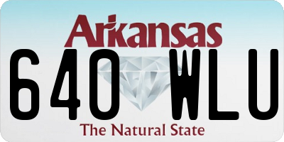 AR license plate 640WLU