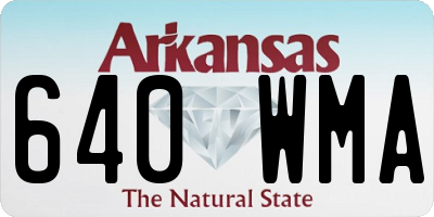 AR license plate 640WMA