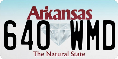 AR license plate 640WMD
