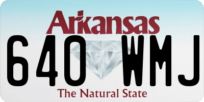 AR license plate 640WMJ