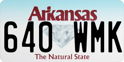 AR license plate 640WMK