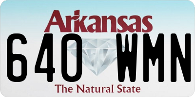 AR license plate 640WMN