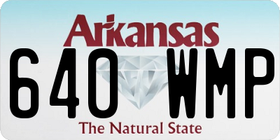 AR license plate 640WMP
