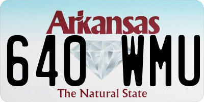 AR license plate 640WMU