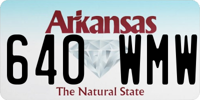 AR license plate 640WMW