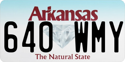 AR license plate 640WMY
