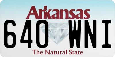 AR license plate 640WNI
