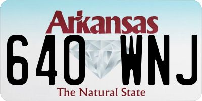 AR license plate 640WNJ